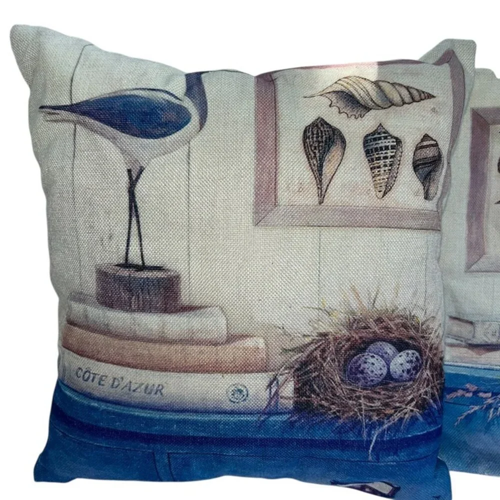 Beachy Sea Ocean themed one pillow one corresponding pillow cover NEW